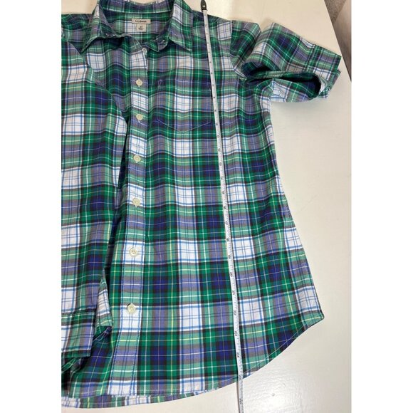 L.L. Bean Women Green Plaid Long Sleeve Button-Down Shirt Size XS - Picture 5 of 8